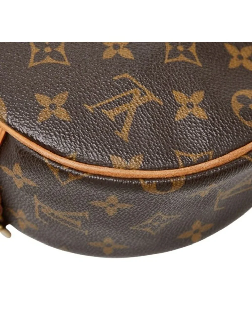 Louis Vuitton Monogram Tambourine Crossbody Shoulder Bag Brown Leather